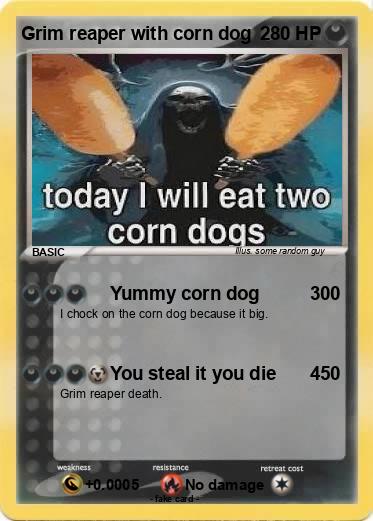 Pokemon Grim reaper with corn dog