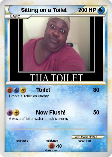 Pokemon Sitting on a Toilet