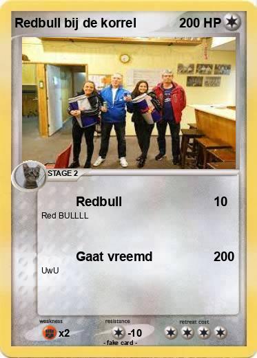Pokemon Redbull bij de korrel