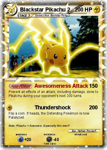 Pokemon Blackstar Pikachu 2