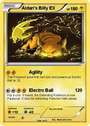 Pokemon Aidan's Billy EX