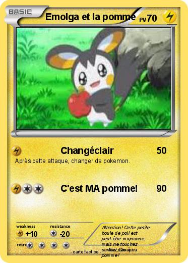 Pokemon Emolga et la pomme