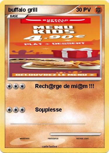 Pokemon buffalo grill