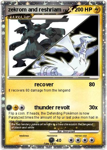 Pokemon zekrom and reshriam