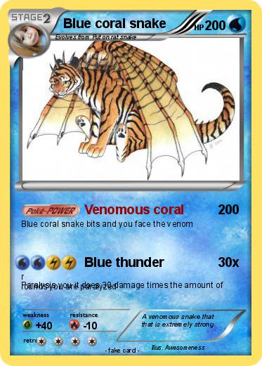 Pokemon Blue coral snake