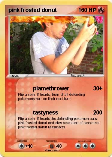 Pokemon pink frosted donut