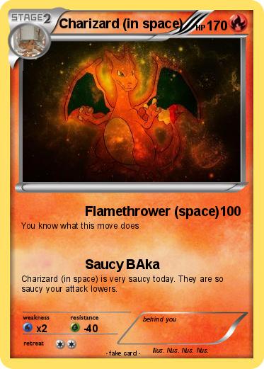 Pokemon Charizard (in space)