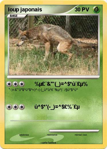 Pokemon loup japonais