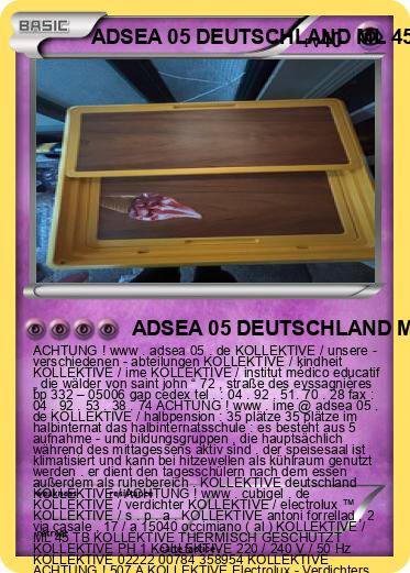 Pokemon ADSEA 05 DEUTSCHLAND ML 45 TB KOLLEKTIVE ELECTROLUX ™ DEUTSCHLAND IME DEUTSCHLAND