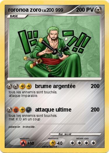 Pokemon roronoa zoro