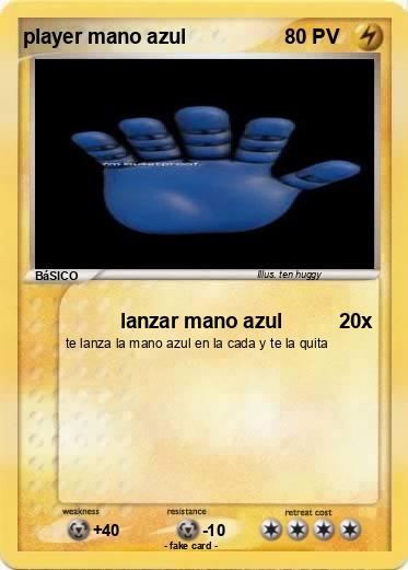 Pokemon player mano azul