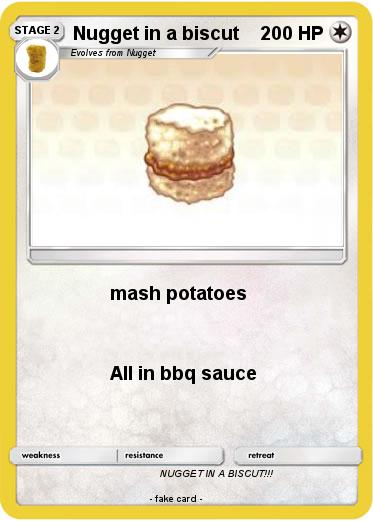 Pokemon Nugget in a biscut