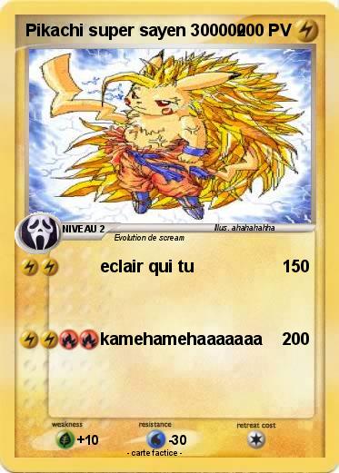 Pokemon Pikachi super sayen 300000