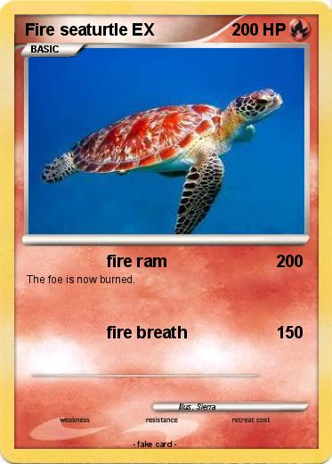Pokemon Fire seaturtle EX