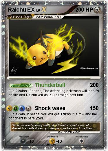 Pokemon Raichu EX