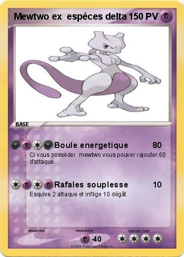 Pokemon Mewtwo ex  espèces delta