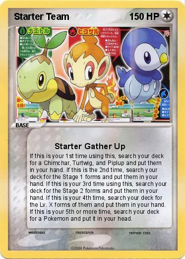 Pokemon Starter Team