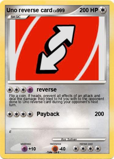 Pokemon Uno reverse card
