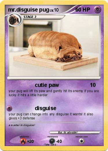 Pokemon mr.disguise pug
