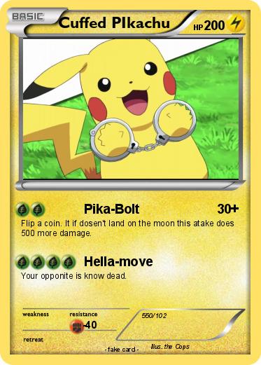Pokemon Cuffed PIkachu