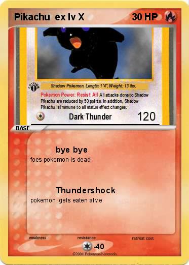 Pokemon Pikachu  ex lv X