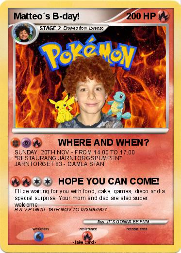 Pokemon Matteo´s B-day!