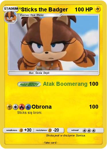 Pokemon Sticks the Badger