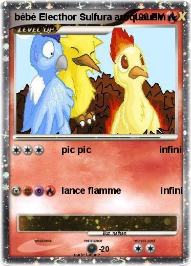 Pokemon bébé Electhor Sulfura artiquaudin