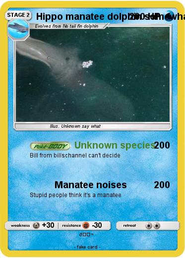 Pokemon Hippo manatee dolphin somewhat