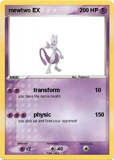 Pokemon mewtwo EX