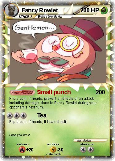 Pokemon Fancy Rowlet