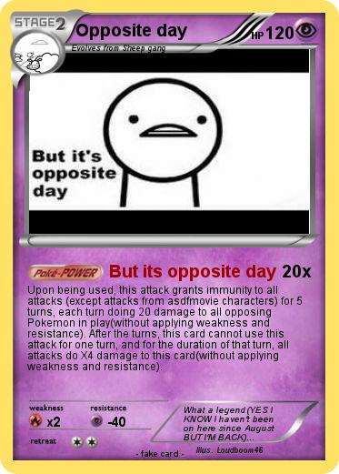 Pokemon Opposite day