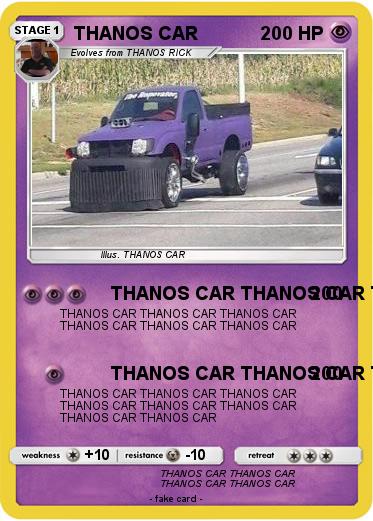 Pokemon THANOS CAR