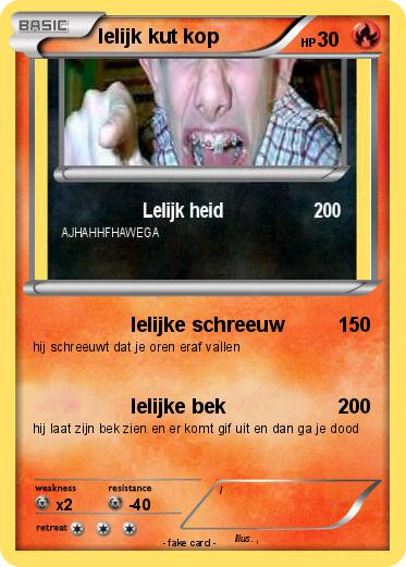 Pokemon lelijk kut kop