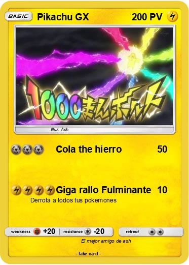 Pokemon Pikachu GX