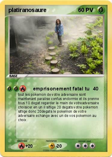 Pokemon platiranosaure 