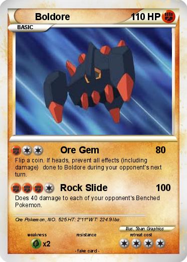 Pokémon Boldore 26 26 - Ore Gem - My Pokemon Card