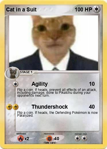 Pokemon Cat in a Suit