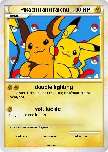 Pokemon Pikachu and raichu