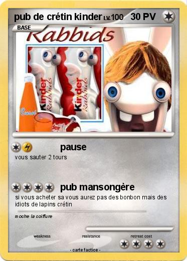 Pokemon pub de crétin kinder