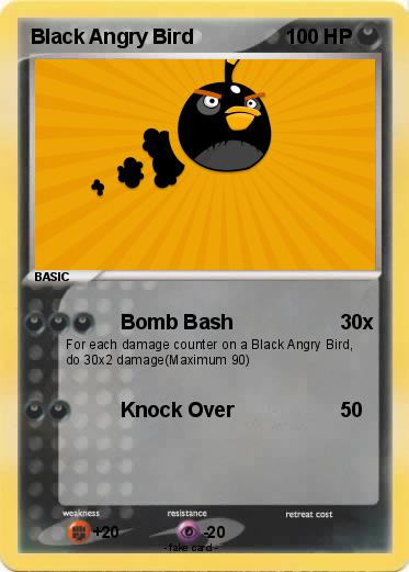 Pokemon Black Angry Bird