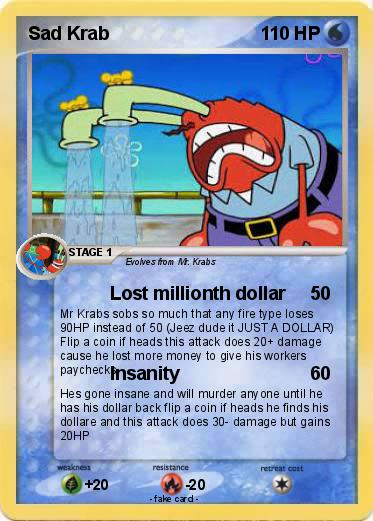 Pokemon Sad Krab