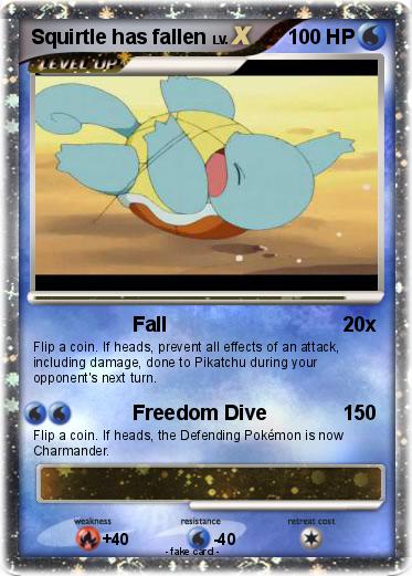Pokemon Squirtle has fallen