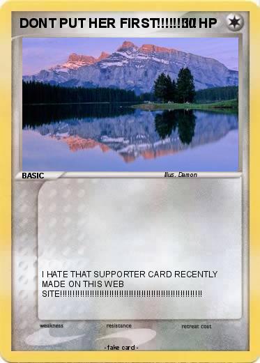 Pokemon DONT PUT HER FIRST!!!!!!!!!!