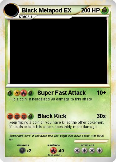 Pokemon Black Metapod EX