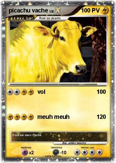 Pokemon picachu vache