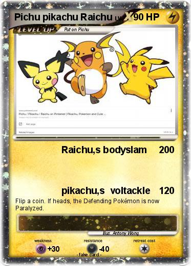 Pokemon Pichu pikachu Raichu