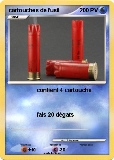 Pokemon cartouches de fusil