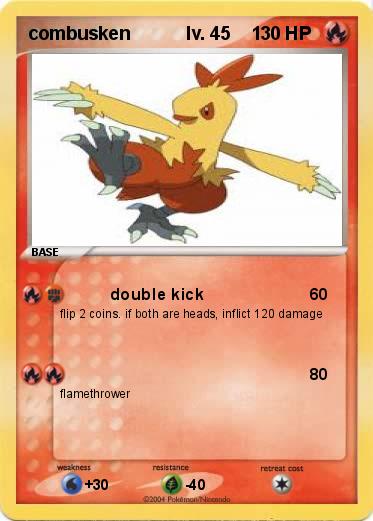 Pokemon combusken           lv. 45    1  