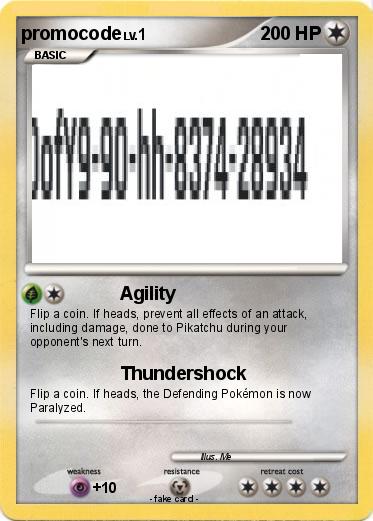 Pokemon promocode